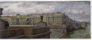 Het Senaatsplein in Sint-Petersburg door Evgeni Evgenievitch Lanceray