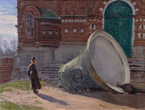 De verwoesting van kerkklokken, 1924 door Evgeni Ivanovich Stolitsa