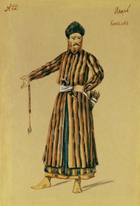 Kostuumontwerp voor de opera Prins Igor door A. Borodin, 1890 door Evgeni Petrovich Ponomarev