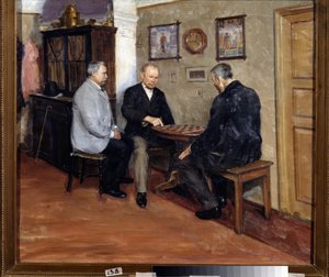 De damspelers door Evgeniy Iosipovich Bukovetsky