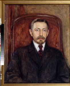 Portret van de schrijver Ivan A. Bounine (1870-1953) door Evgeniy Iosipovich Bukovetsky