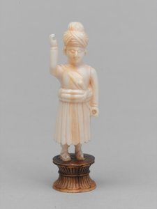Zwarte pion, schaakstuk, India, circa 1820 door Evremond de Berard