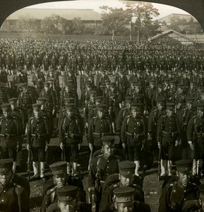 Japanse infanterie bij de verjaardag van de keizer, Tokio, Japan