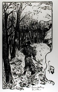Verlaine in een Herfstlandschap, illustratie uit Impression d