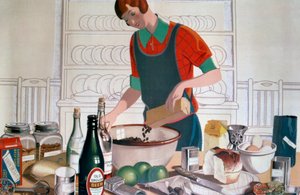 Het maken van de Empire kerstpudding, ca. 1920 door FC Harrison