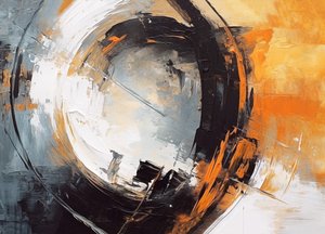 Abstracte cirkel in warme kleuren