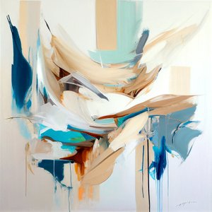 Abstracte schilderij compositie te koop voor woonkamer, canvas prints