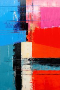Abstract schilderij voor slaapkamer op verticale canvas, muurkunst afdrukken