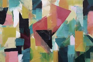 Minimalistisch geometrisch abstract schilderij