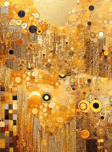 Verticale abstracte gouden achtergrondontwerp, fijne kunstafdrukken
