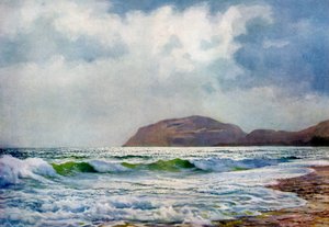 Een stormachtige dag bij Llandudno, Wales, 1924-1926 door F. C. Varley