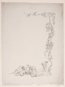 Basaren voor Pleegmoeders. Randtekening voor het Feestprogramma door F. Hendriksen