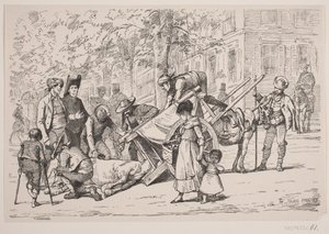 Straatscène uit Madrid door F. Hendriksen