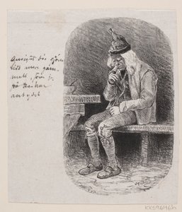 Illustratie voor "Den syvende far i huset" door F. Hendriksen