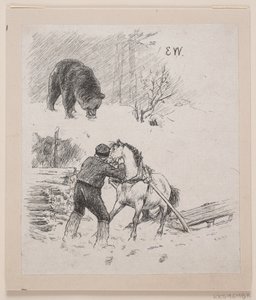 Illustratie voor "Velgjort og ilede lönnet" door F. Hendriksen
