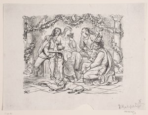 Het hof van liefde in Narbonne door F. Hendriksen
