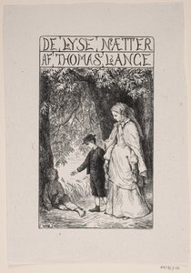 Titelblad voor Th. Lange "De lichte nachten" door F. Hendriksen