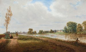 Syon House vanaf de Theems door F. Holt
