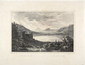 Uitzicht op het meer van Averno