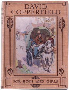 Vooromslag ontwerp, illustratie uit David Copperfield, 1914