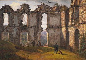 De ruïnes van Brahehus bij Jönköping, Zweden