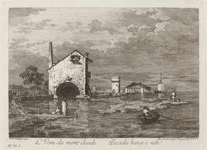 De man die de dood verdeelt... door Fabio Berardi after Canaletto
