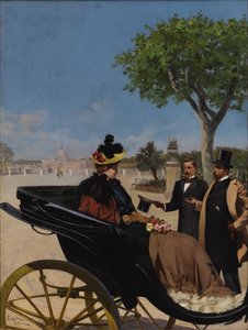Aankomst bij de Villa Borghese, 1878 door Fabio Cipolla