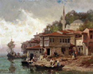 Constantinopel, rand van de Bosporus, Aziatische kust