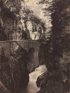 Weg naar Eaux-Chaudes, Pyreneeën recto, circa 1855 door Farnham Maxwell Lyte