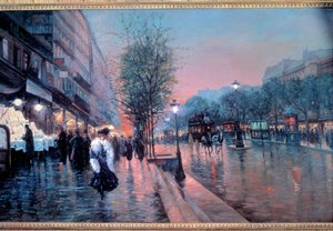 Uitzicht op de Grands Boulevards in Parijs door Fausto Giusto