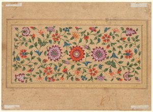 Scrollende bloemranken, 1755 door Fayzullah