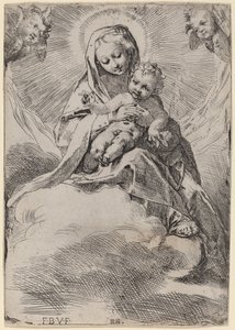 Madonna in de Wolken door Federico Barocci