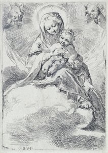 Madonna in de Wolken door Federico Barocci