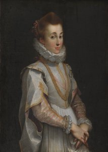 Portret van een jonge dame door Federico Barocci