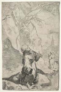 St. Franciscus ontvangt de stigmata door Federico Barocci