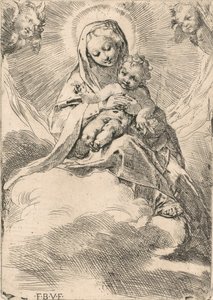 De Maagd zittend op een wolk, 1580-84 door Federico Barocci