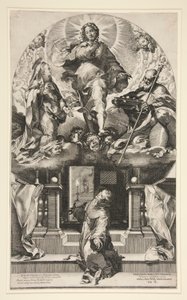 Het visioen van St. Franciscus (Il Perdono di San Francesco) door Federico Barocci