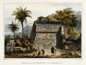 Ruïnes van de piramide van Xochicalco, 1839?