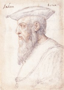 Portret van Andrea Doria in profiel naar links, dragend de orde van het Gulden Vlies
