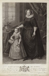 Portret van Mary, Koningin van Schotland, en haar zoon, James