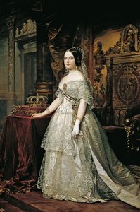 Portret van Isabella II van Spanje door Federico de Madrazo y Kuntz