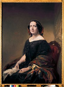 Portret van de Cubaanse letterkundige Gertrudis Gomez de Avellaneda