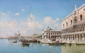 Het Dogepaleis en Santa Maria della Salute, 1896 door Federico del Campo