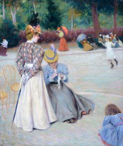 Spelletjes in het park, door Federico Zandomeneghi door Federigo Zandomeneghi