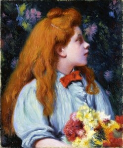 Meisje met bloemen