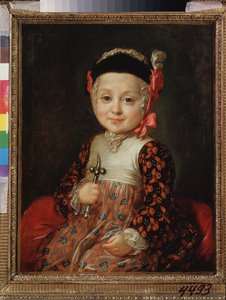 Portret van Alexei Grigorievitch Bobrinski (1762-1813) als kind door Fedor Stepanovich Rokotov