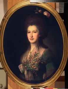 Portret van gravin Elisabeth Santi door Fedor Stepanovich Rokotov