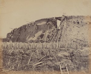 Hoek van het Noordelijke Taku Fort waar de Fransen binnenkwamen, 21 augustus 1860, 1860 door Felice Beato