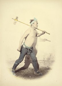 Koerier of postbode door Felice Beato