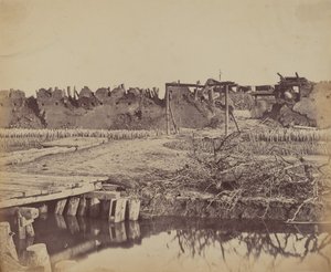 Exterieur van Noord Fort met de Engelse Ingang, 21 augustus 1860 door Felice Beato